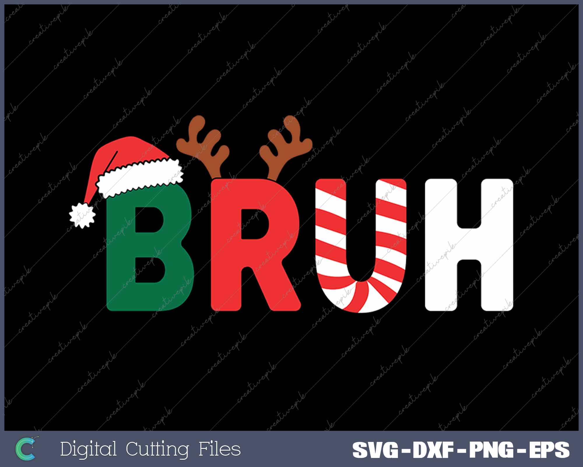 Bruh Christmas Funny Christmas Bro SVG PNG Cutting Printable Files